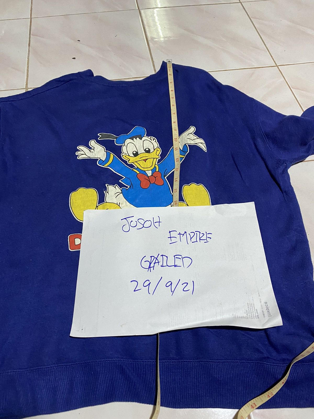 Disney VINTAGE DONALD DUCK BIG LOGOS SWEATSHIRT BY DISNEY Size US L / EU 52-54 / 3 - 8 Thumbnail