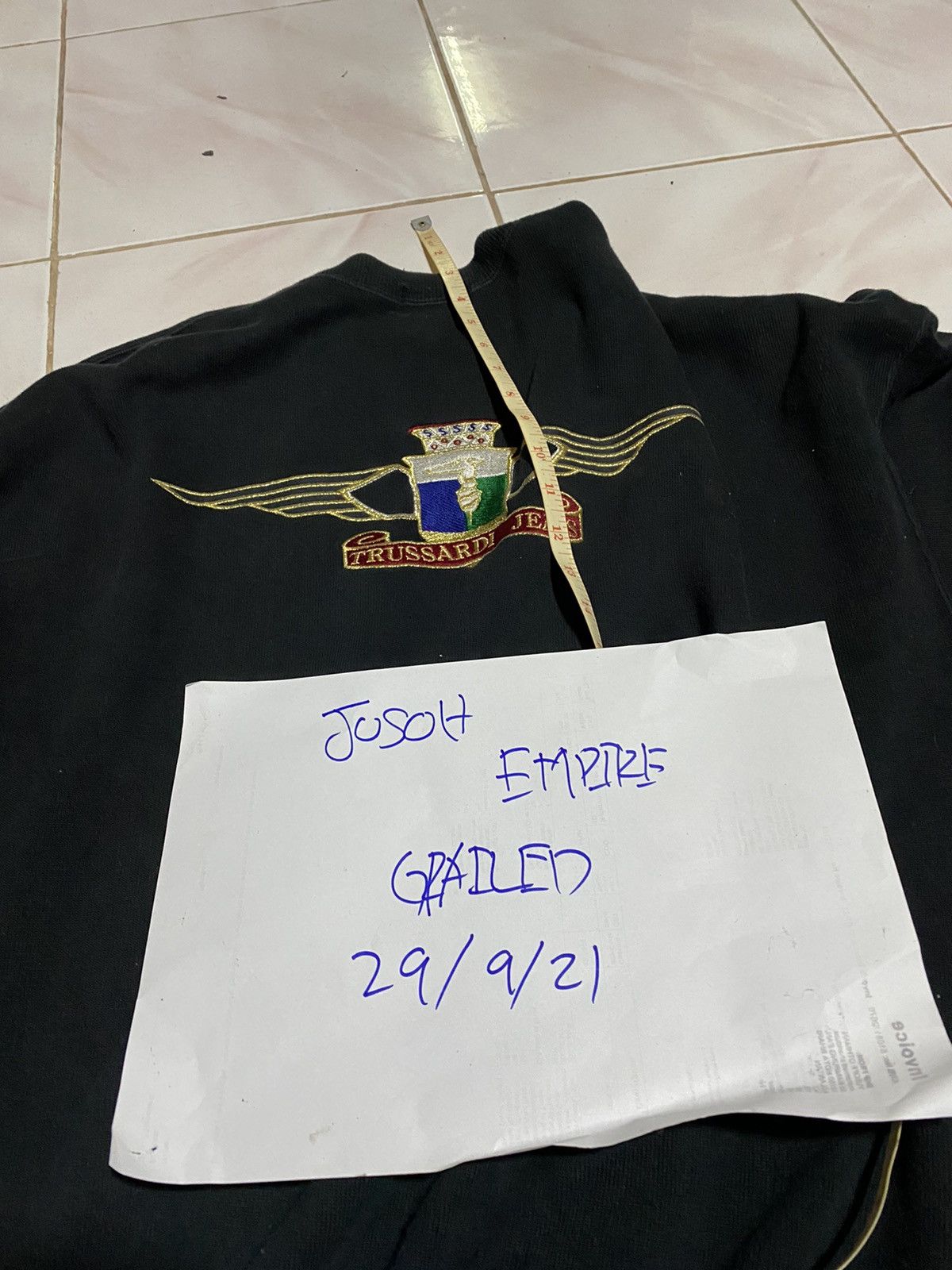 Trussardi TRUSSARDI JEANS EMBROIDERY LOGOS SWEATSHIRT Size US L / EU 52-54 / 3 - 8 Thumbnail