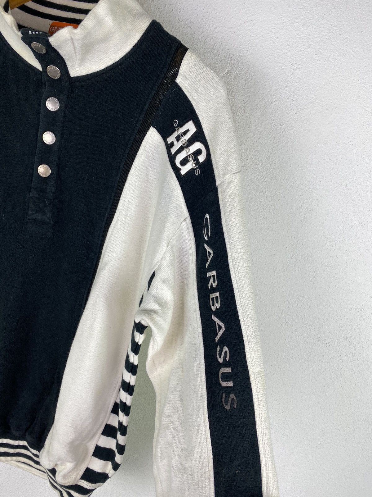 Designer Vintage Garbasus Angelo Italy Henley Sweatshirt 90s Size US L / EU 52-54 / 3 - 5 Thumbnail