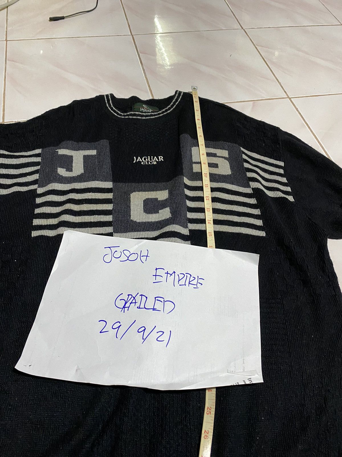 Japanese Brand × Vintage Vintage Jaguar Club Knit Sweater – Retro 90s Sportswear Size US XL / EU 56 / 4 - 7 Thumbnail