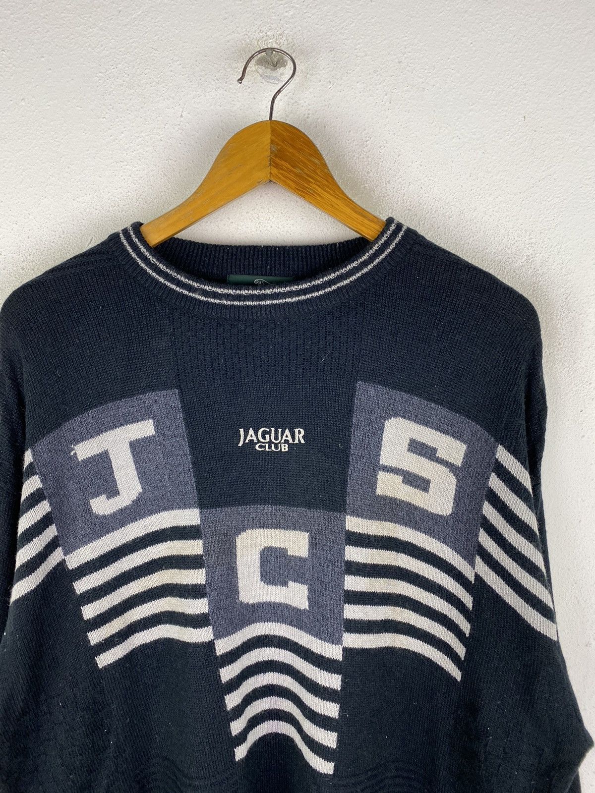Japanese Brand × Vintage Vintage Jaguar Club Knit Sweater – Retro 90s Sportswear Size US XL / EU 56 / 4 - 5 Thumbnail