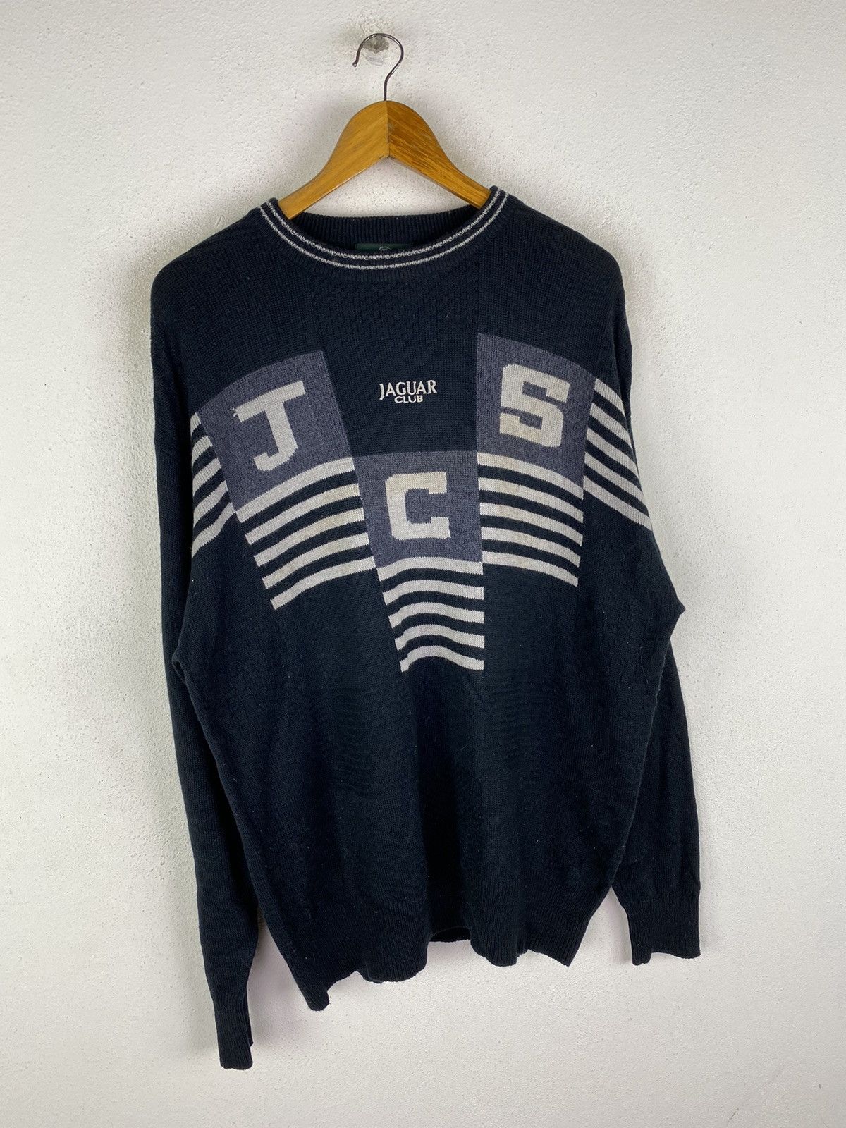 Japanese Brand × Vintage Vintage Jaguar Club Knit Sweater – Retro 90s Sportswear Size US XL / EU 56 / 4 - 3 Thumbnail