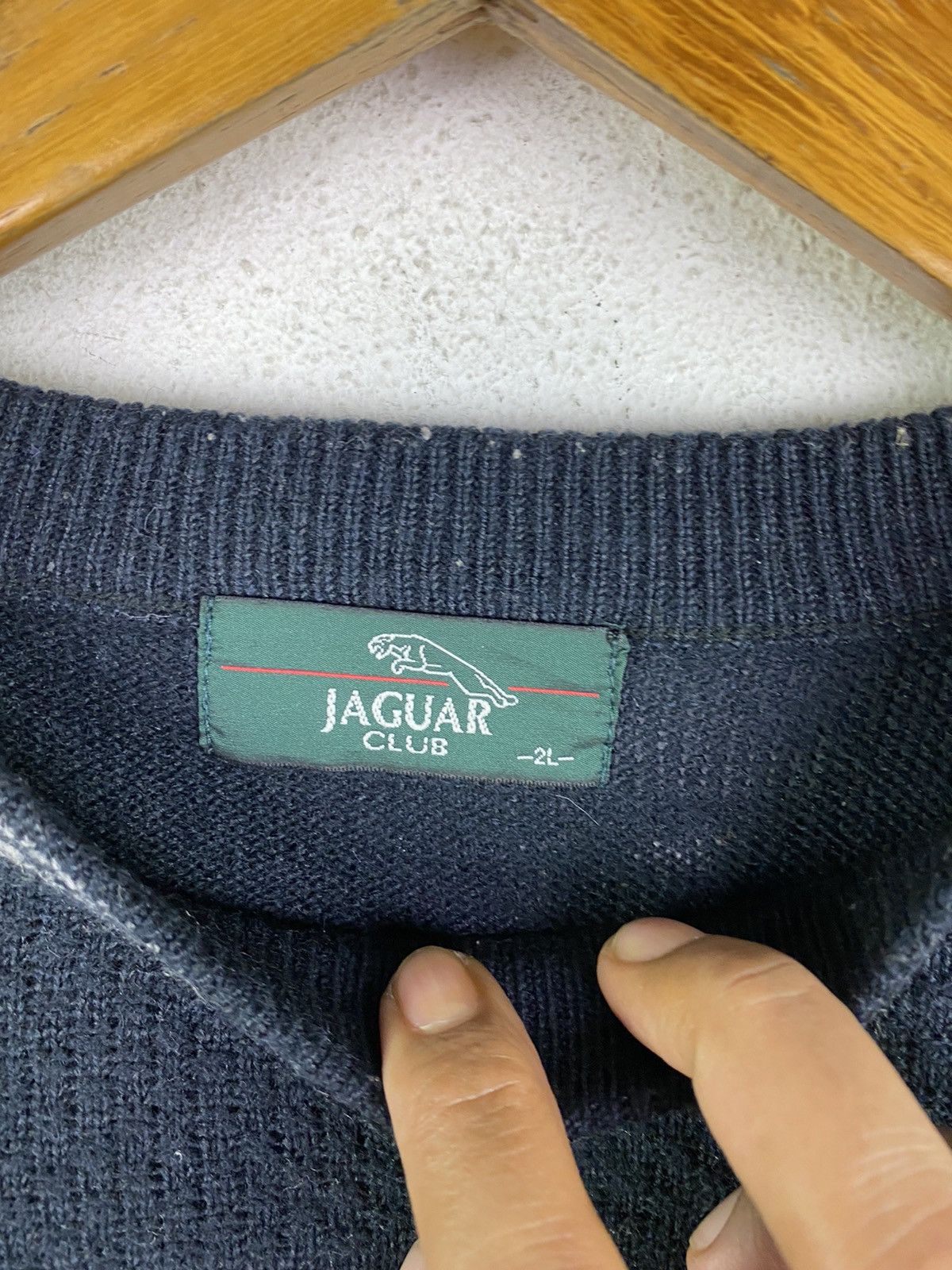 Japanese Brand × Vintage Vintage Jaguar Club Knit Sweater – Retro 90s Sportswear Size US XL / EU 56 / 4 - 6 Thumbnail