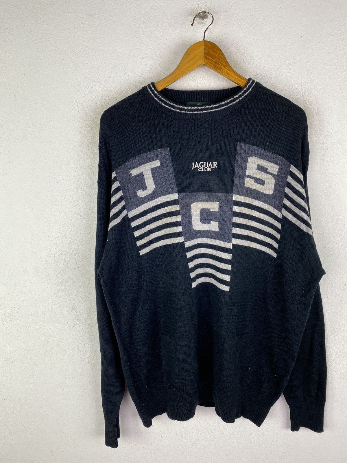 Japanese Brand × Vintage Vintage Jaguar Club Knit Sweater – Retro 90s Sportswear Size US XL / EU 56 / 4 - 4 Thumbnail