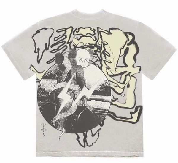 Travis Scott CACTUS JACK + KAWS FOR FRAGMENT T- SHIRT | Grailed