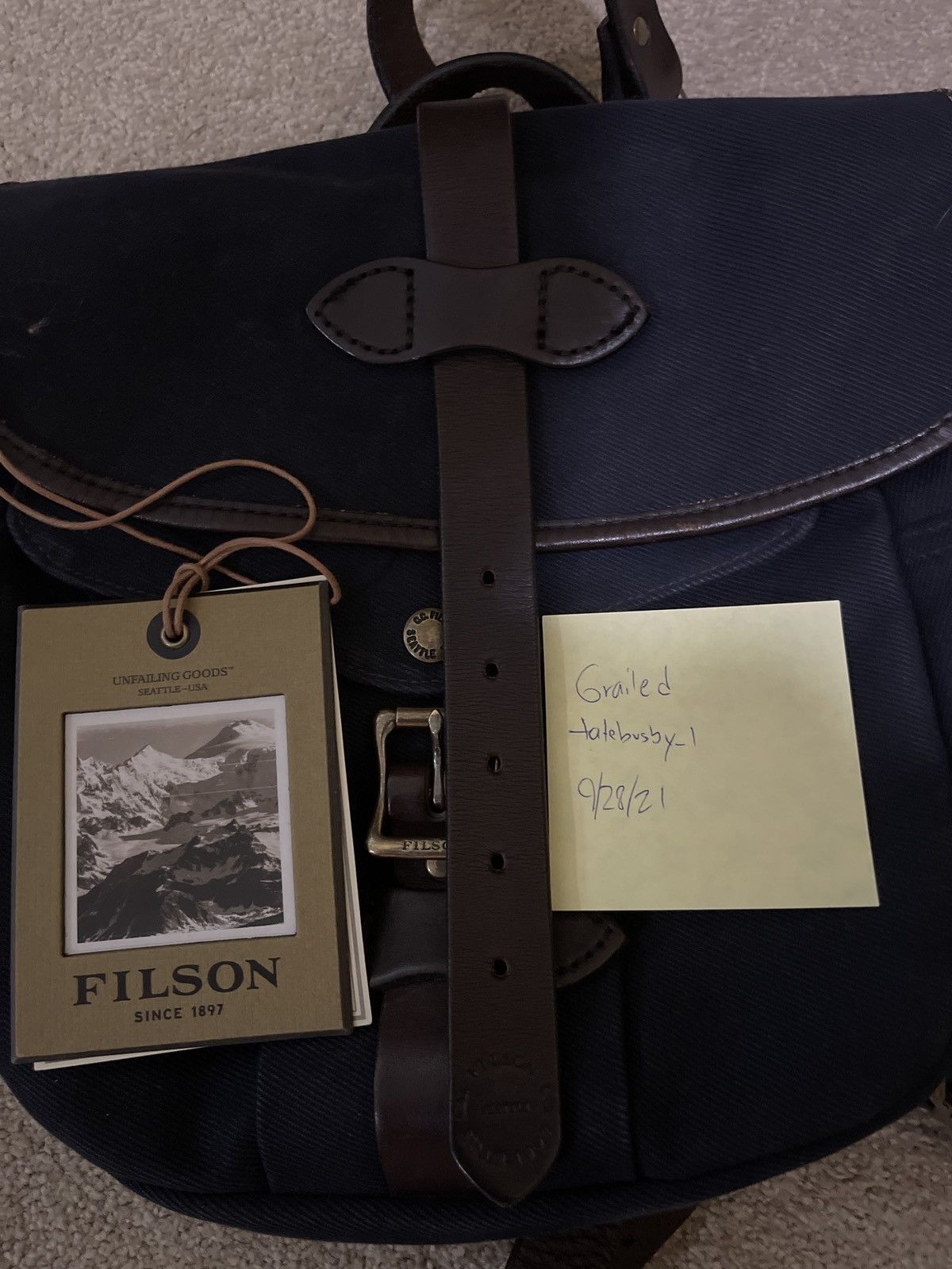 Filson Filson Small Field Bag Blue Rugged Twill | Grailed