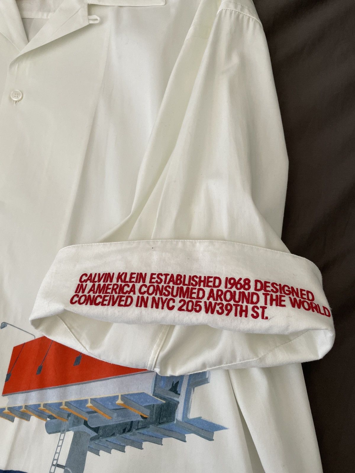 Calvin Klein 205W39NYC Billboard Print Short Sleeve Button Up Size US M / EU 48-50 / 2 - 5 Thumbnail