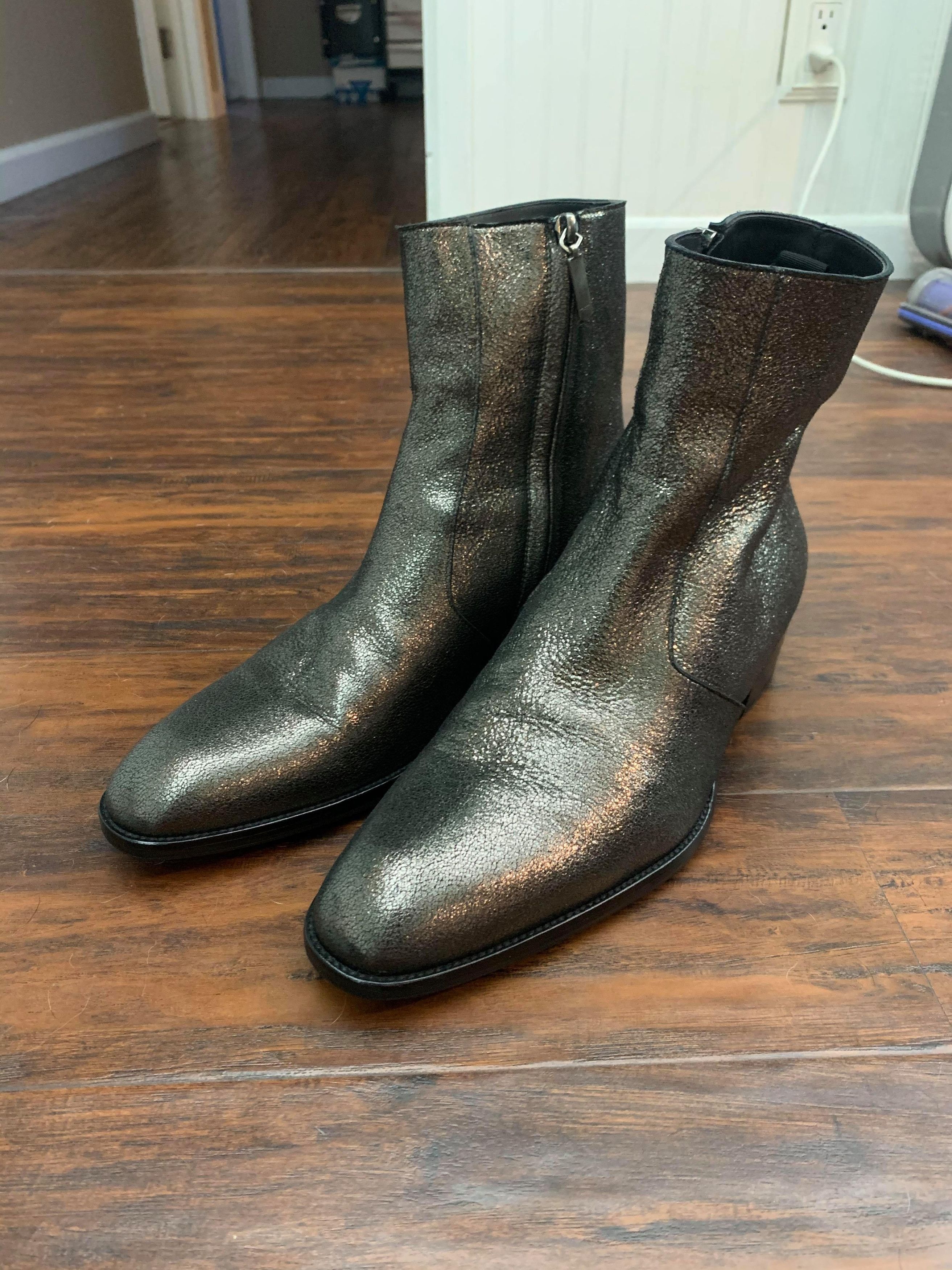 Saint Laurent Paris Saint Laurent Wyatt Gunmetal Metallic Saint Laurent Paris Saint Laurent Wyatt Gunmetal Metallic