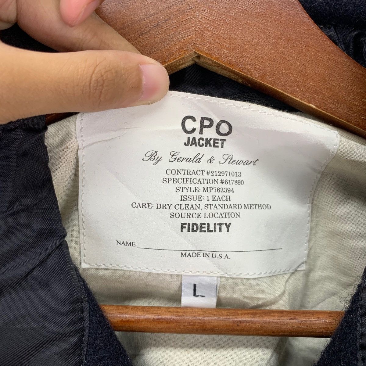 CPO × Vintage Vintage CPO Jacket Fidelity Wool Size US L / EU 52-54 / 3 - 5 Thumbnail