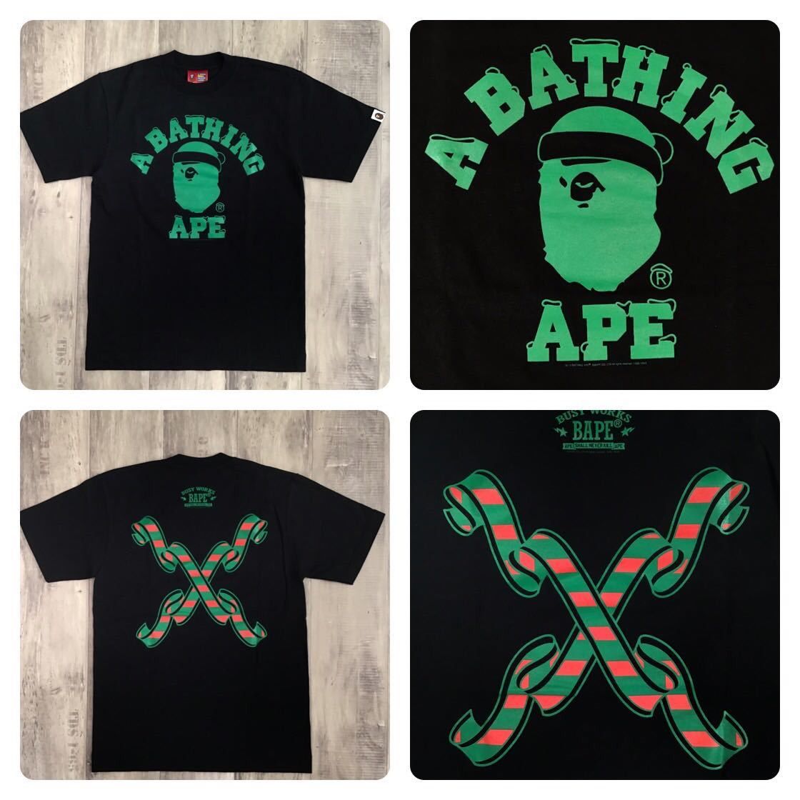 Bape BAPE 2006 Christmas College Logo T-shirt Black Size US S / EU 44-46 / 1 - 1 Thumbnail