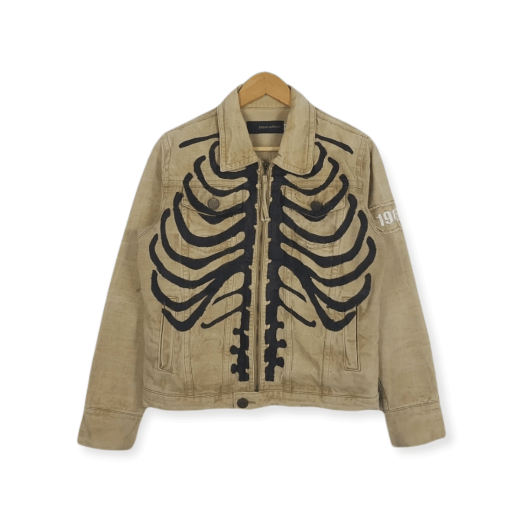 Vintage Vintage Skeleton Denim Jacket Grailed