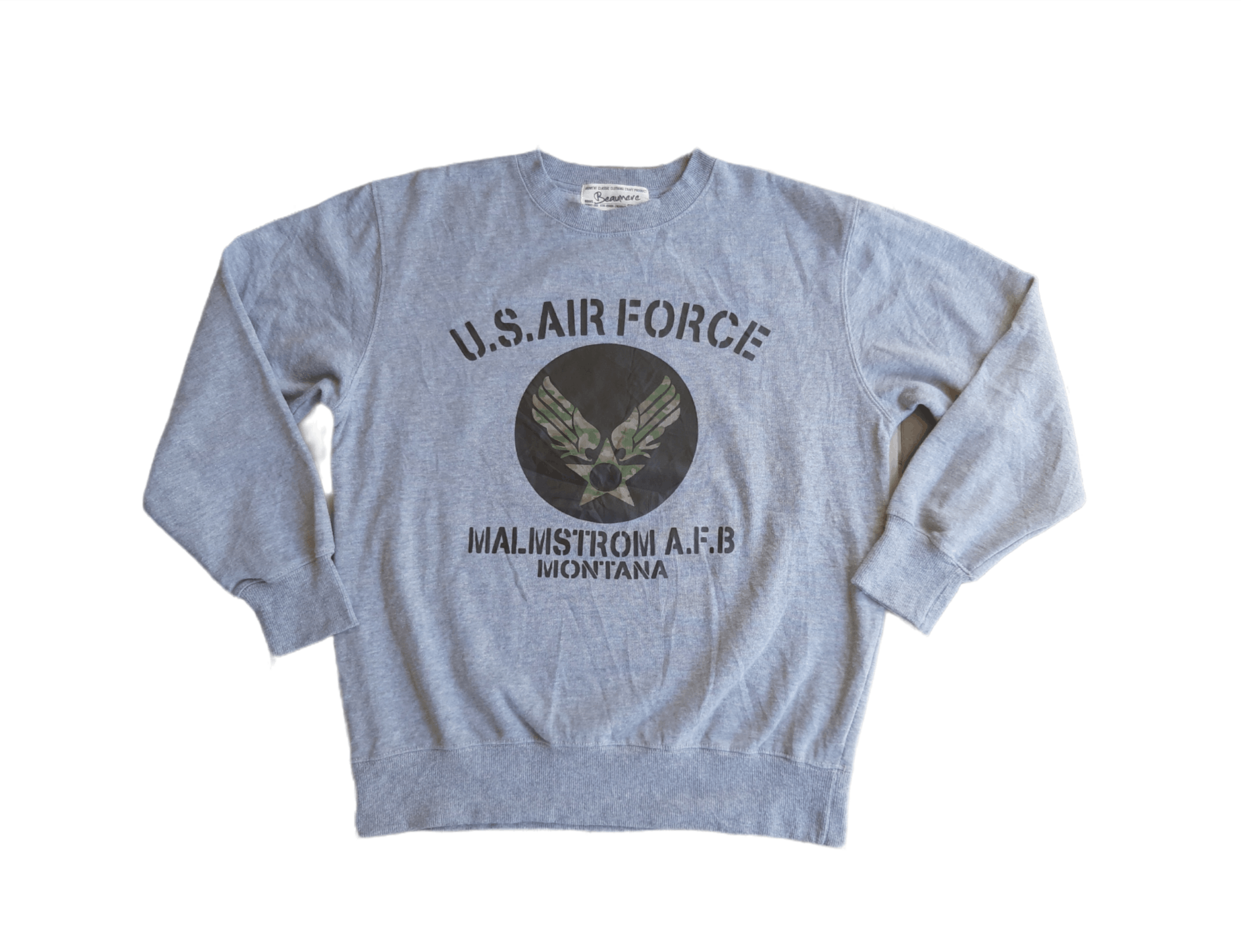 Japanese Brand Vintage U.S AIR FORCE Military Sweatshirt Size US L / EU 52-54 / 3 - 1 Thumbnail