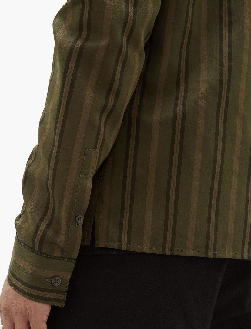 Haider Ackermann Regency-Striped Cotton-Blend Shirt Size US M / EU 48-50 / 2 - 4 Thumbnail