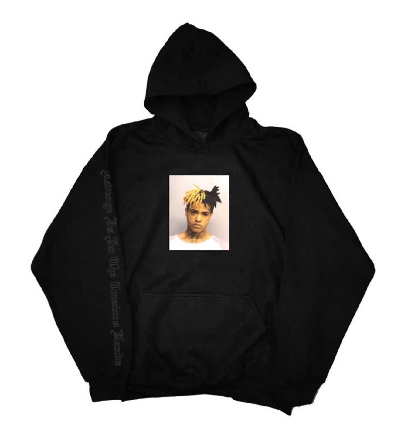 Revenge (XXL) Revenge Xxxtentacion Mugshot Hoodie Black (DS) Size US XXL / EU 58 / 5 - 5 Thumbnail