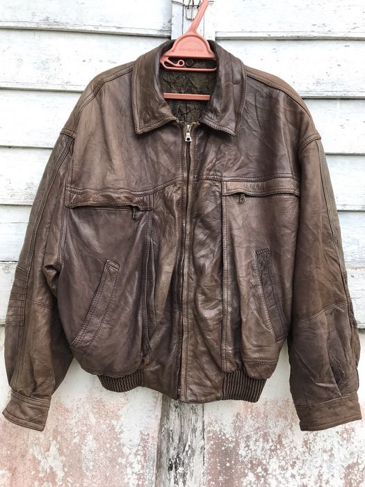 Leather Jacket Vintage Ruffo Nice Design Leather Jacket Riri