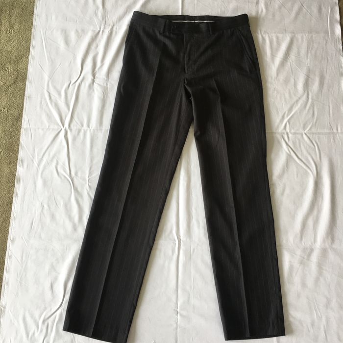 Vintage Black Pinstripe Dress Pants Grailed