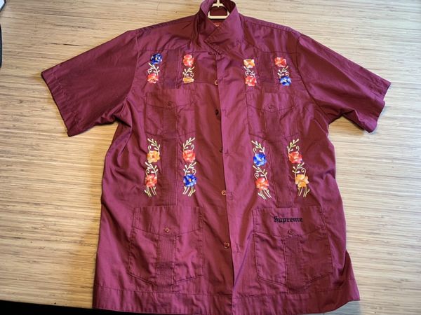 Supreme Supreme Flowers Guayabera S/S Shirt | Grailed