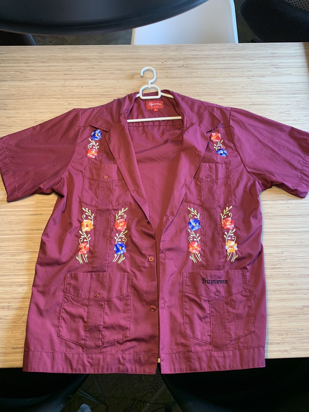 Supreme Supreme Flowers Guayabera S/S Shirt | Grailed