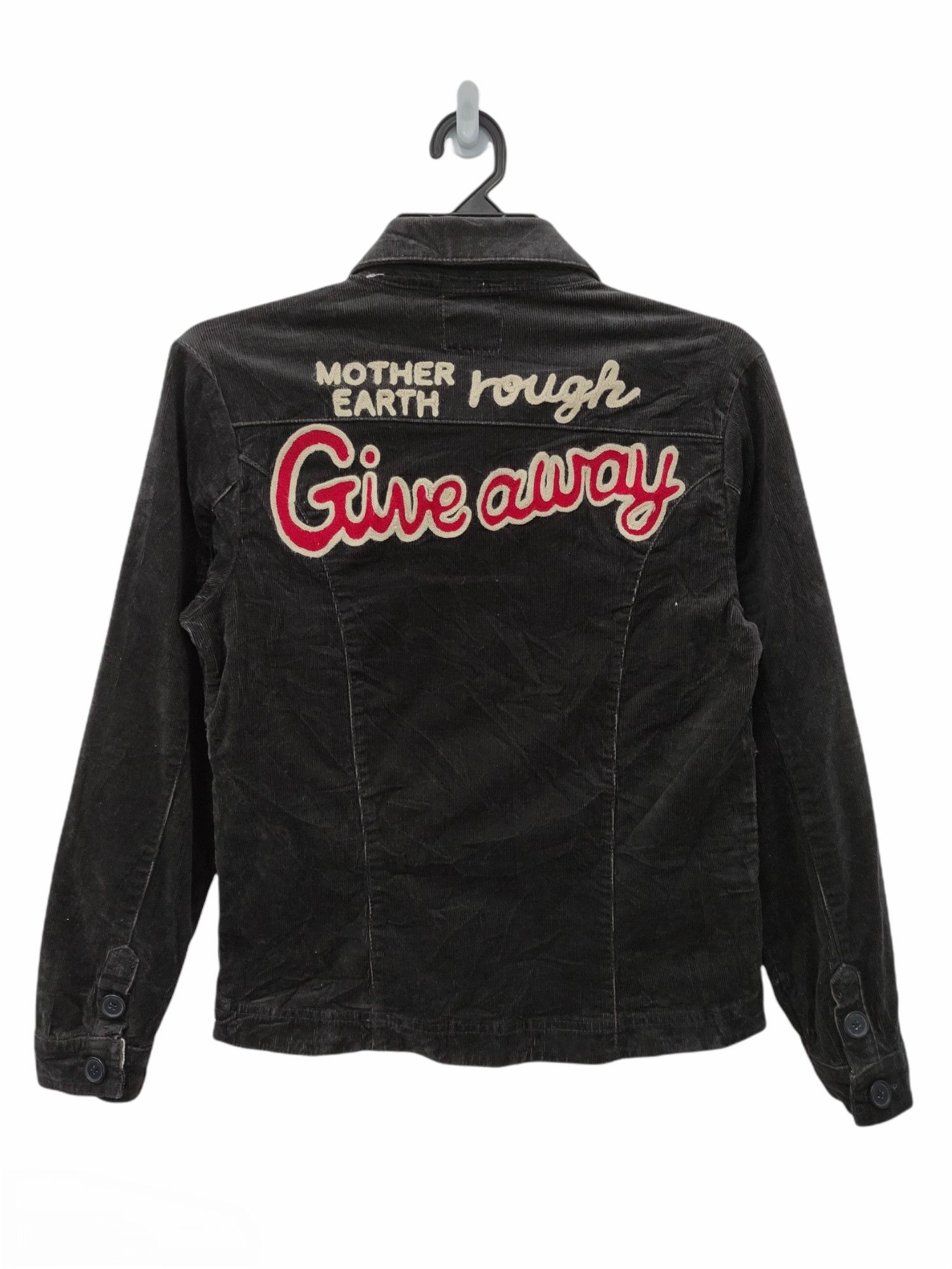 Japanese Brand 🔥 ROUGH 'GIVE AWAY' EMBROIDERED CURDOROY JACKET Size US S / EU 44-46 / 1 - 1 Thumbnail