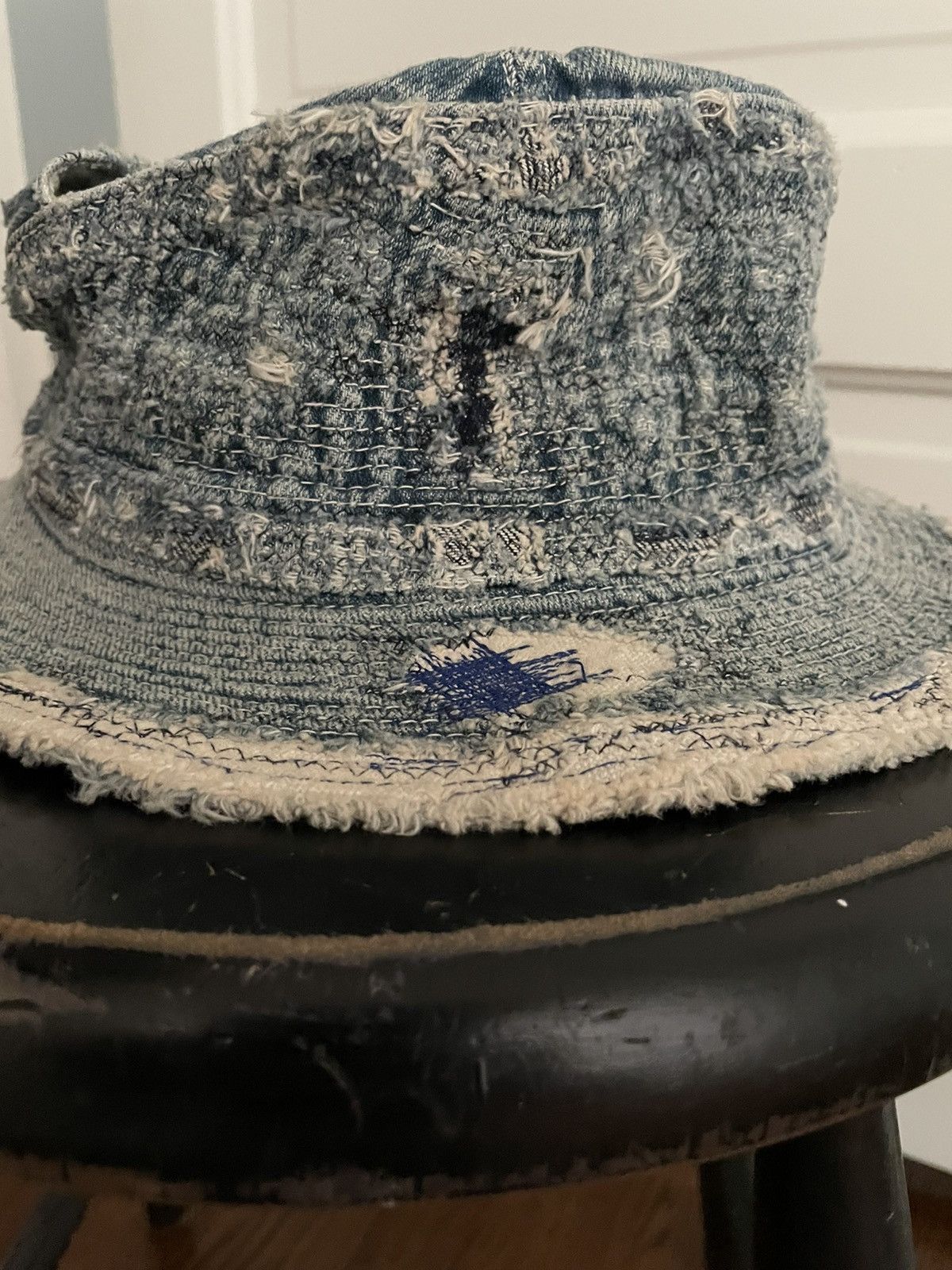Kapital × Kapital Kountry The Old Man and the Sea Hat 11.5oz Indigo Denim Crash Remake Size ONE SIZE - 4 Thumbnail