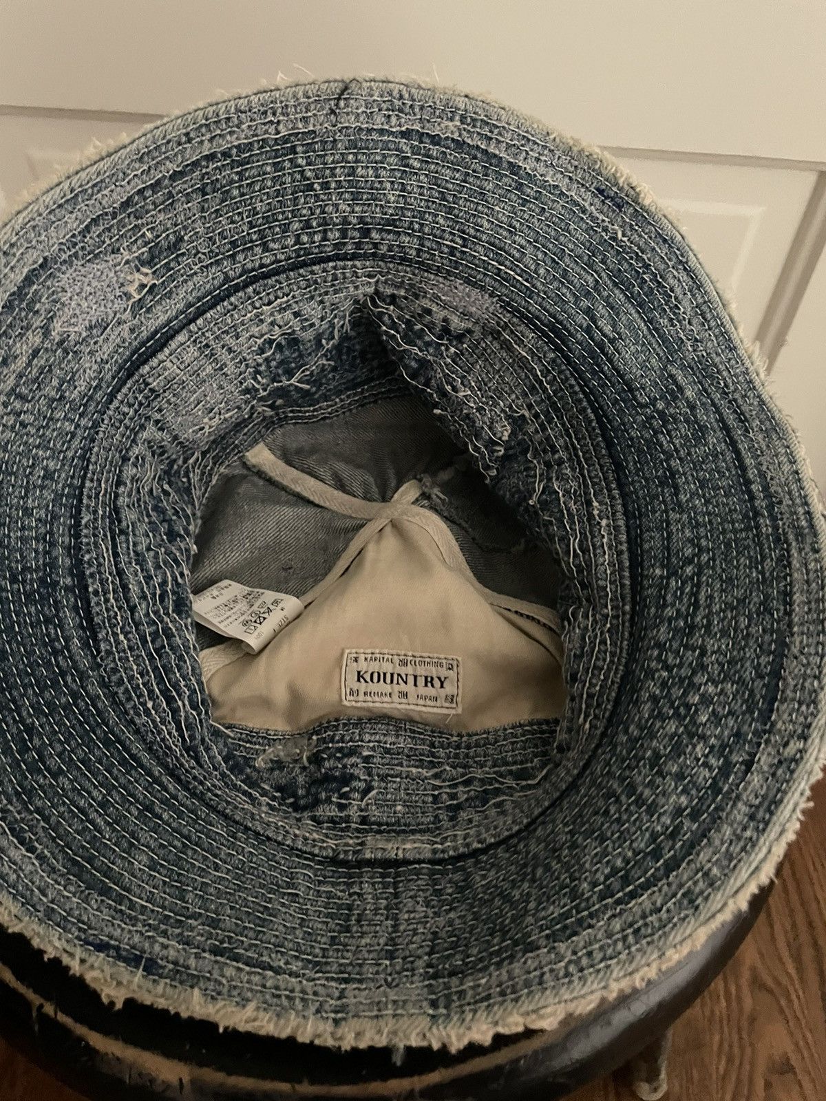 Kapital × Kapital Kountry The Old Man and the Sea Hat 11.5oz Indigo Denim Crash Remake Size ONE SIZE - 3 Thumbnail