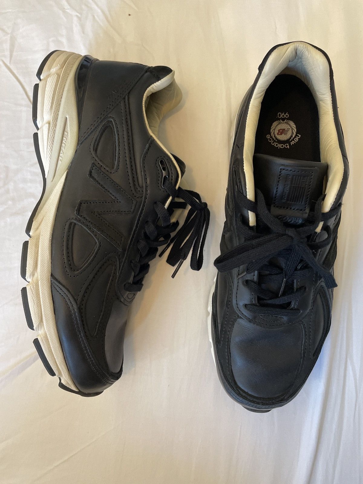 New balance 990v4 black leather hotsell