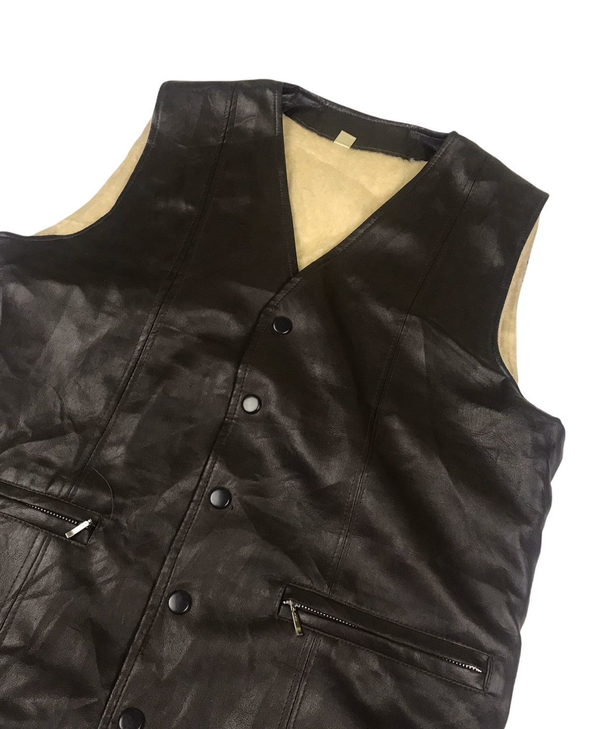 Genuine Leather Avant grade Genuine Leather Sheepskin Inner Vest Size 38R - 4 Thumbnail