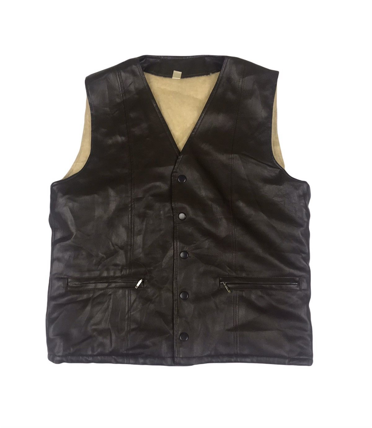 Genuine Leather Avant grade Genuine Leather Sheepskin Inner Vest Size 38R - 1 Thumbnail