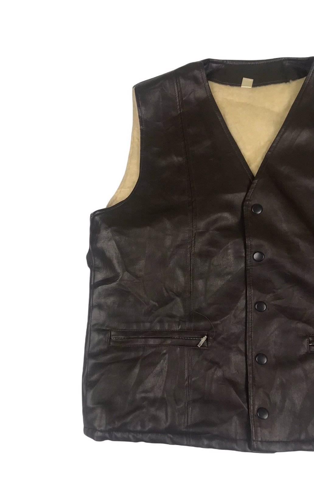 Genuine Leather Avant grade Genuine Leather Sheepskin Inner Vest Size 38R - 3 Thumbnail