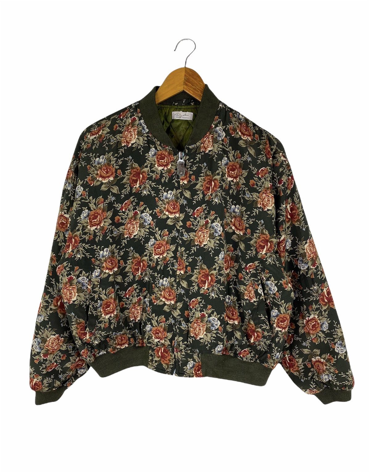 Japanese Brand 🔥DHL SHIPPING🔥FLOWERS MOTIFS BOMBER JACKET Size US L / EU 52-54 / 3 - 1 Thumbnail