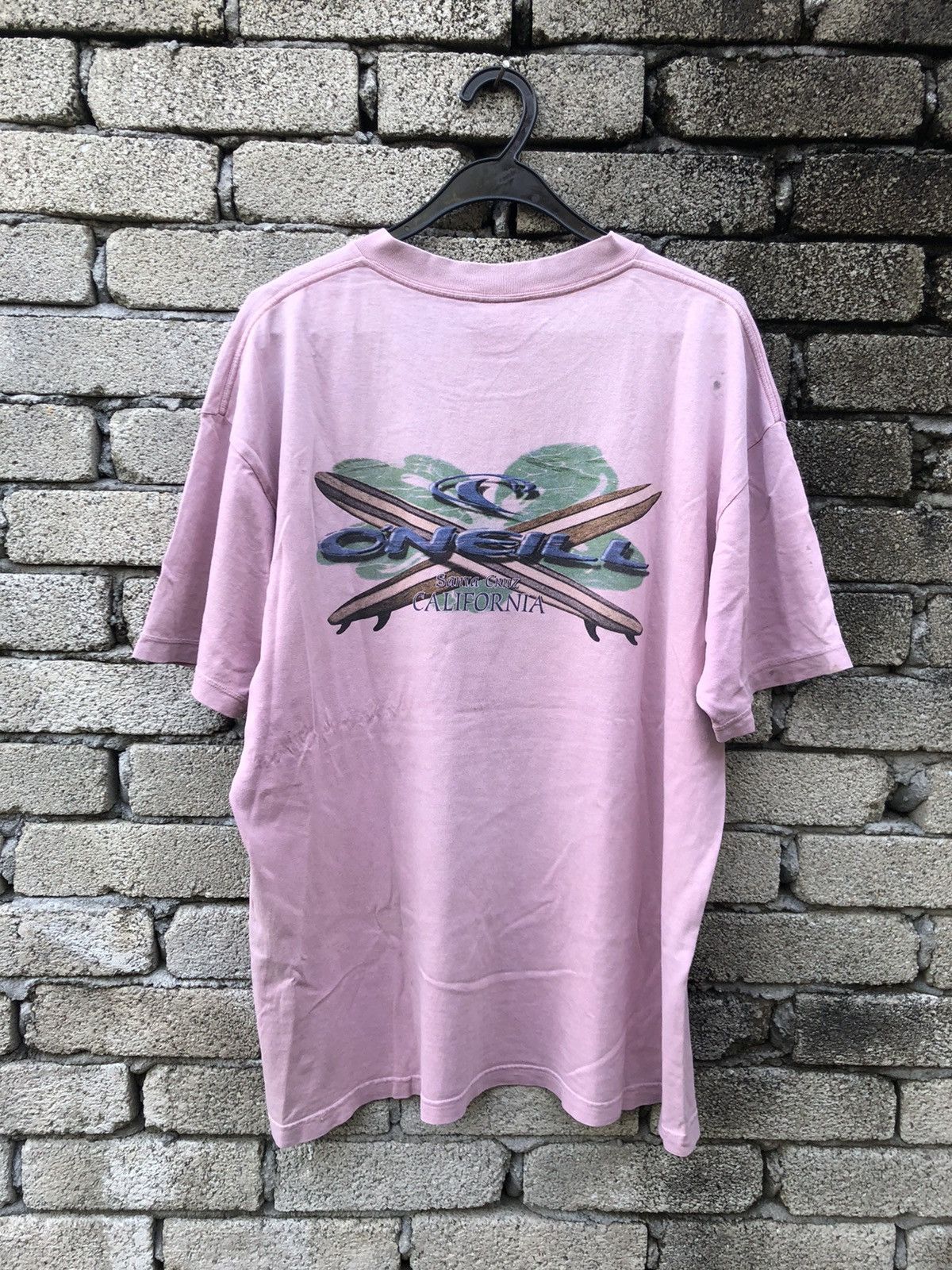 O'Neill × Vintage Vintage 90s O’NEILL,Santa Cruz CALIFORNIA Surfing T-shirt Size US L / EU 52-54 / 3 - 2 Thumbnail