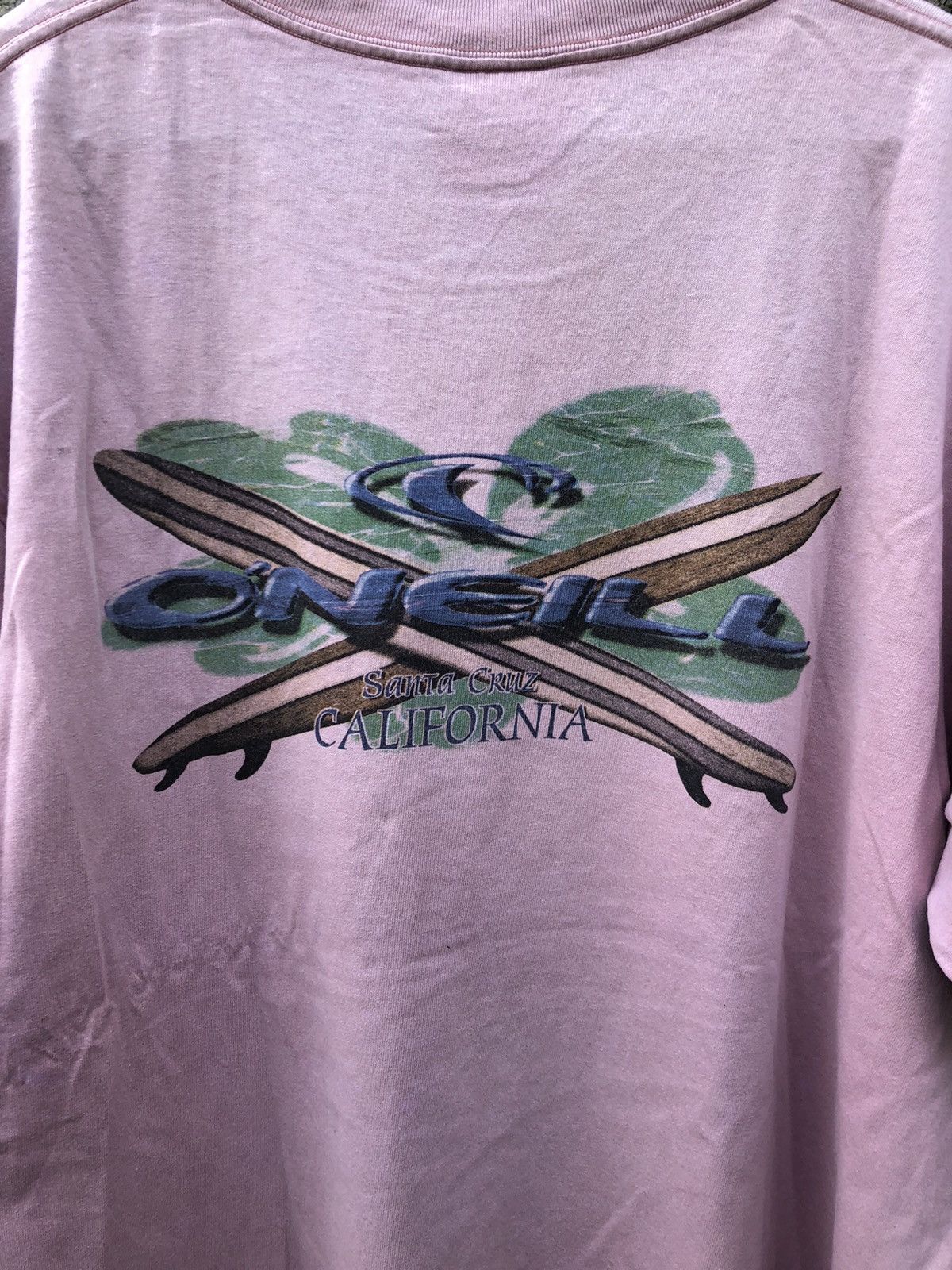 O'Neill × Vintage Vintage 90s O’NEILL,Santa Cruz CALIFORNIA Surfing T-shirt Size US L / EU 52-54 / 3 - 4 Thumbnail