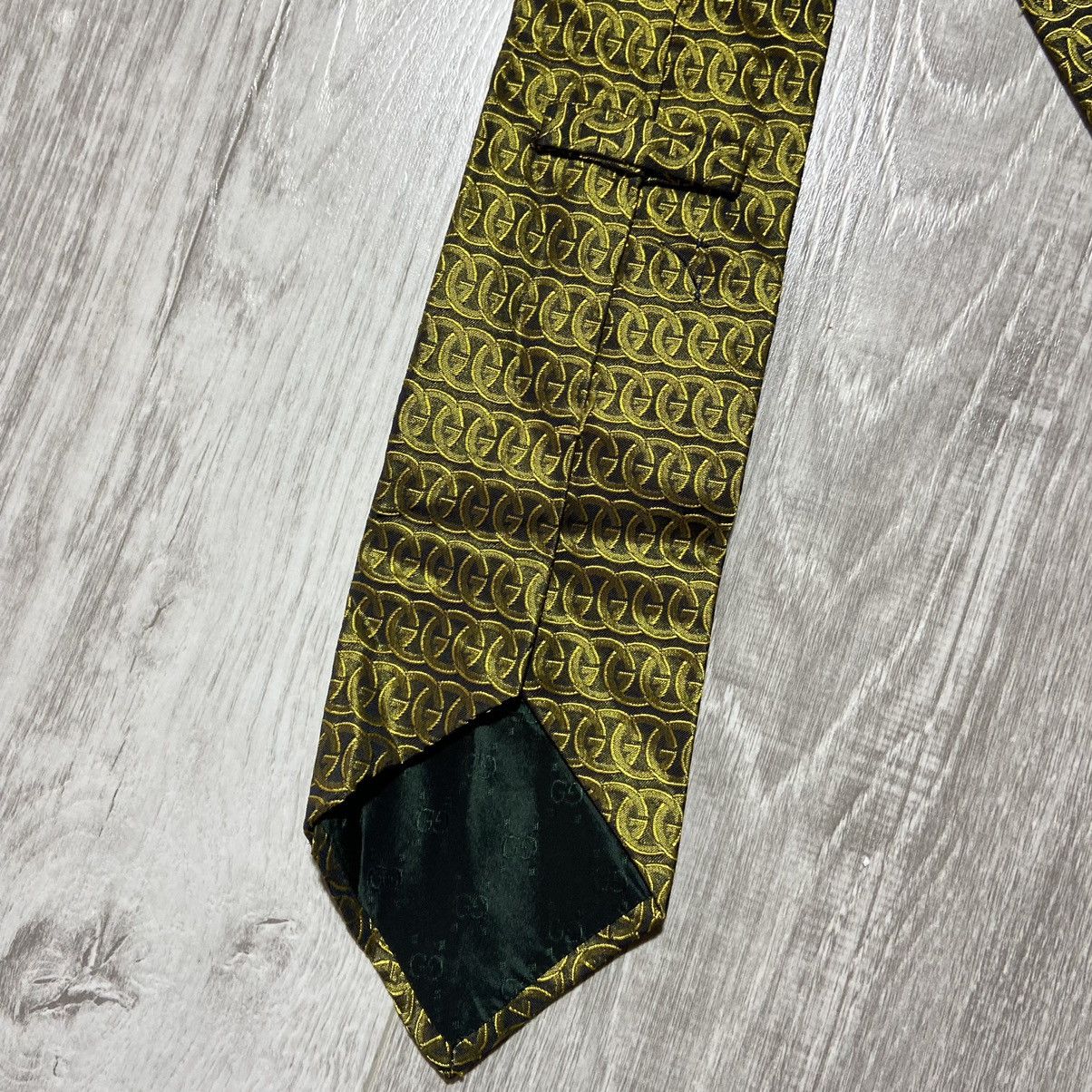 Gucci Vintage Gucci Monogrammed Silk Tie Size ONE SIZE - 5 Thumbnail