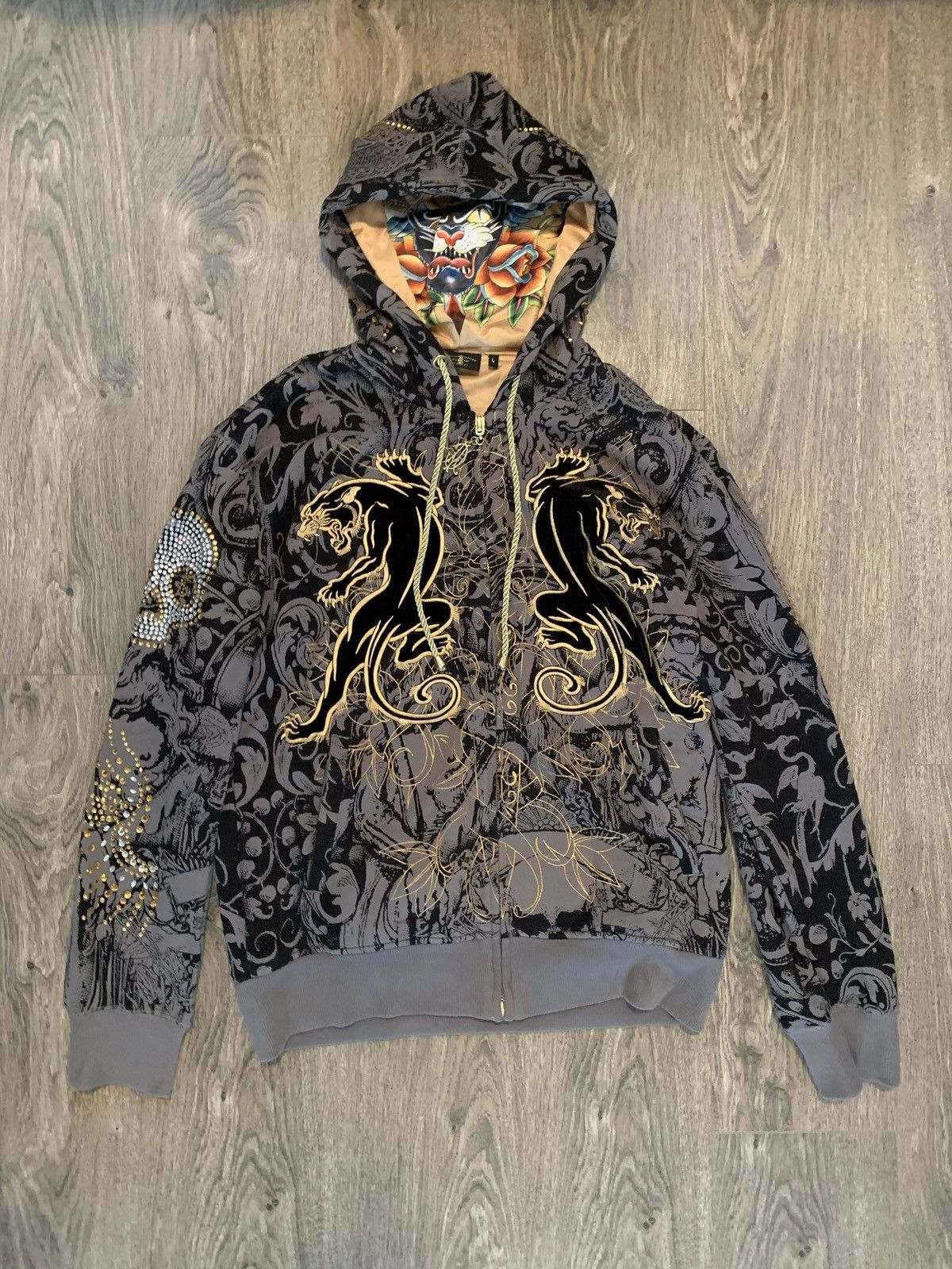Christian Audigier Christian Audigier Rhinestone Hoodie