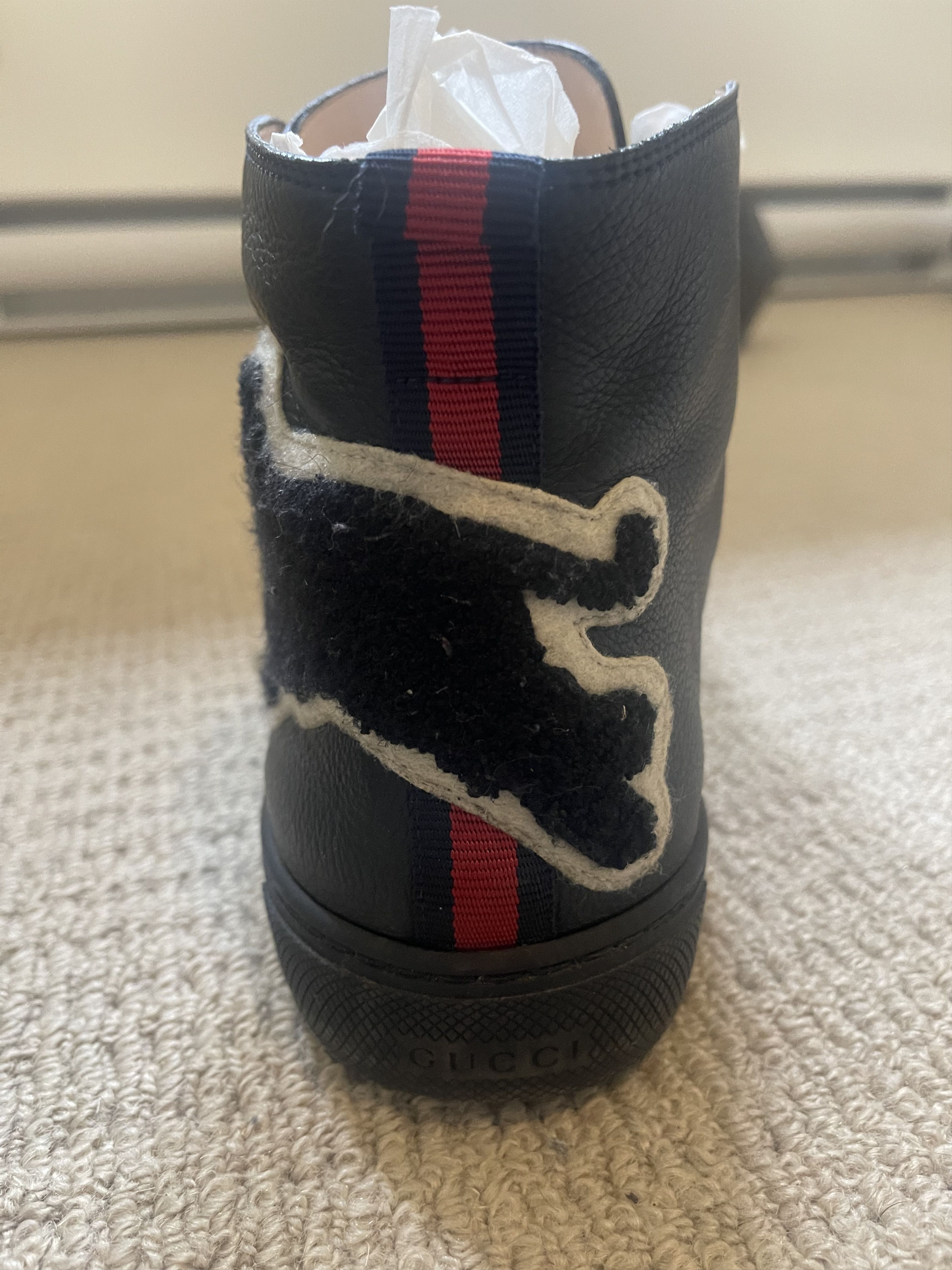 Gucci Black panther leather high tops Size US 10.5 / EU 43-44 - 10 Thumbnail