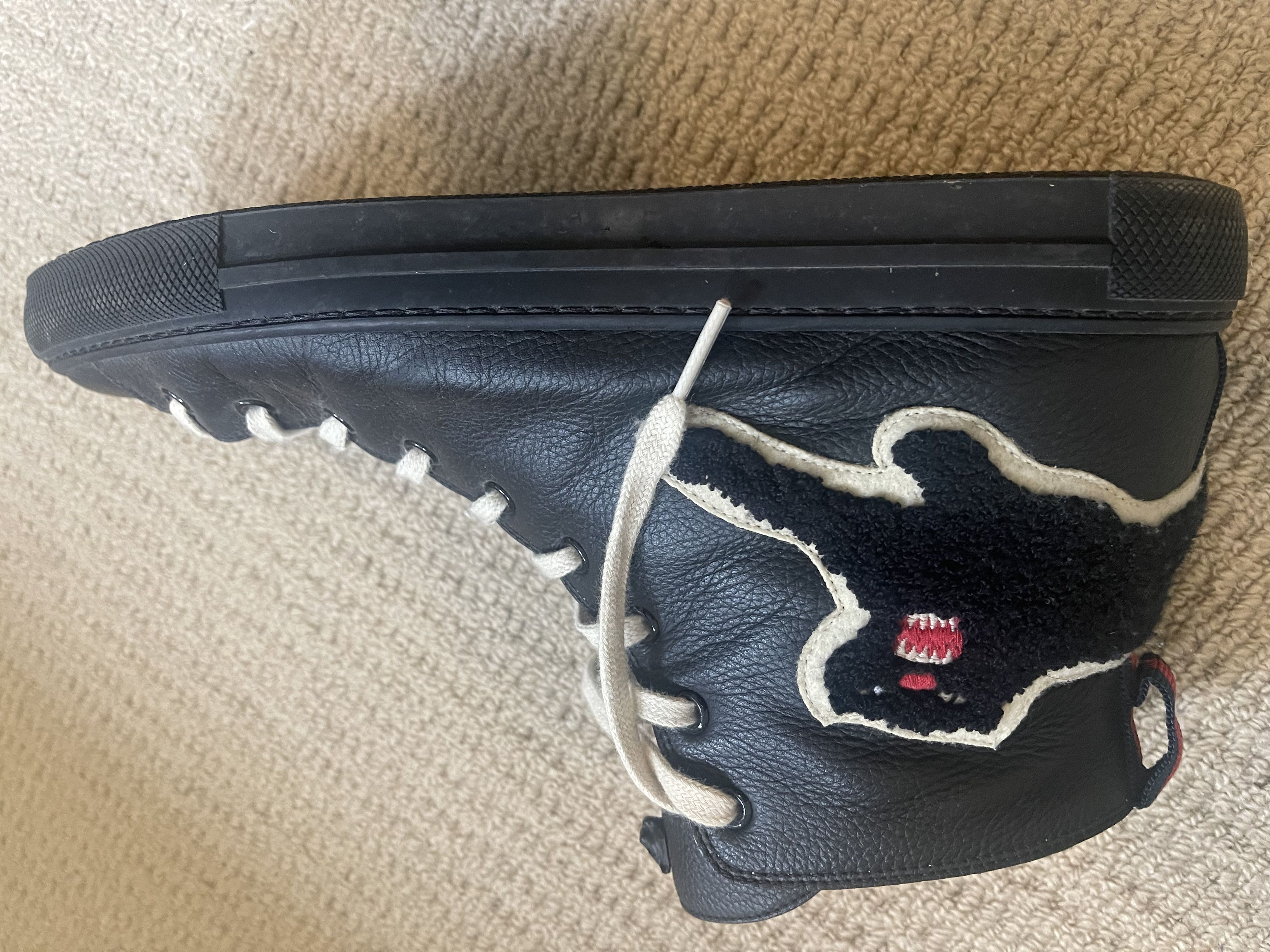 Gucci Black panther leather high tops Size US 10.5 / EU 43-44 - 2 Thumbnail