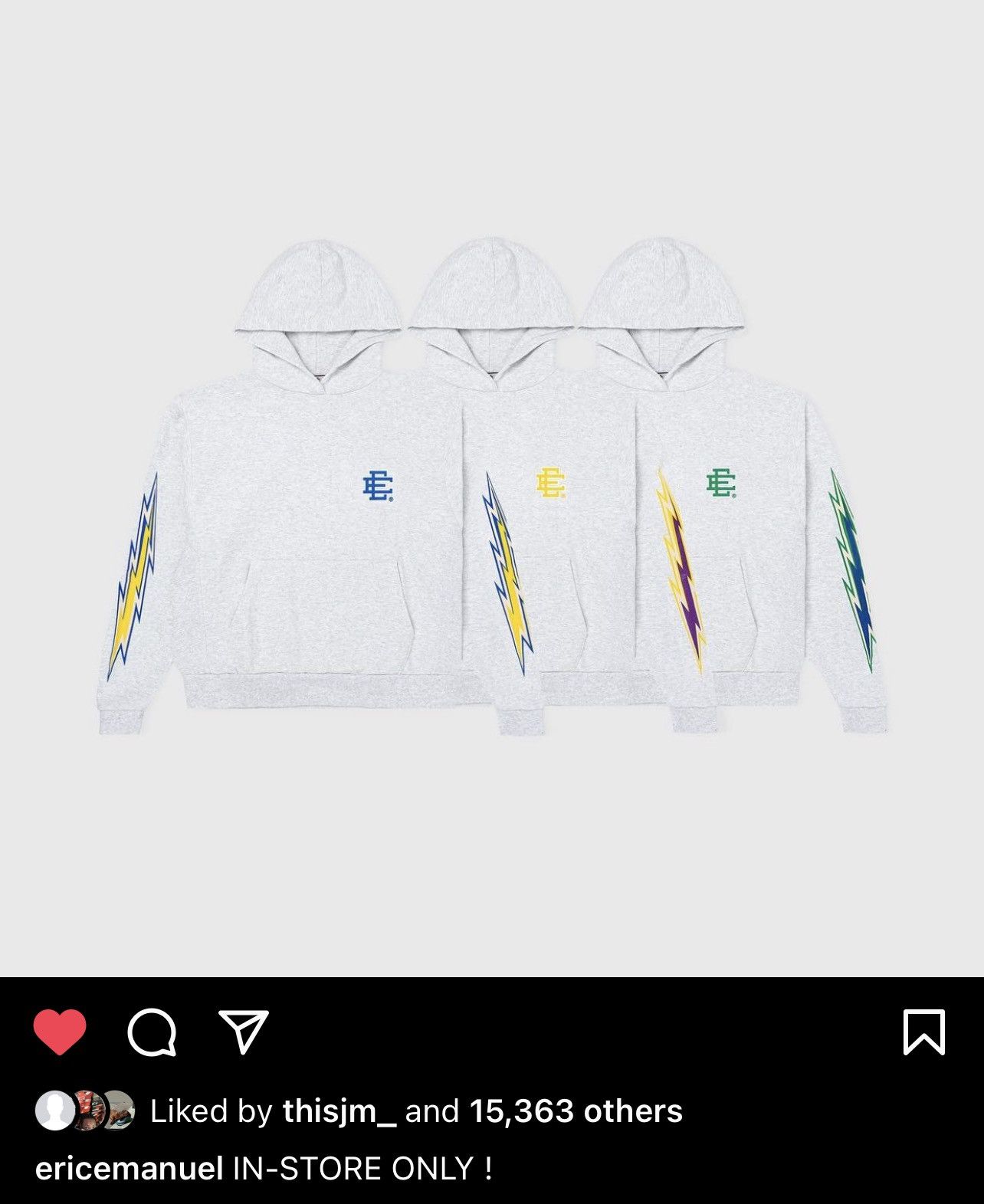 Eric Emanuel Eric Emanuel lightning Lakers hoodie nyc exclusive Size US L / EU 52-54 / 3 - 5 Thumbnail