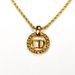 Dior Christian Dior 17" Gold Wreath Logo Pendant Chain Necklace Size ONE SIZE - 3 Thumbnail