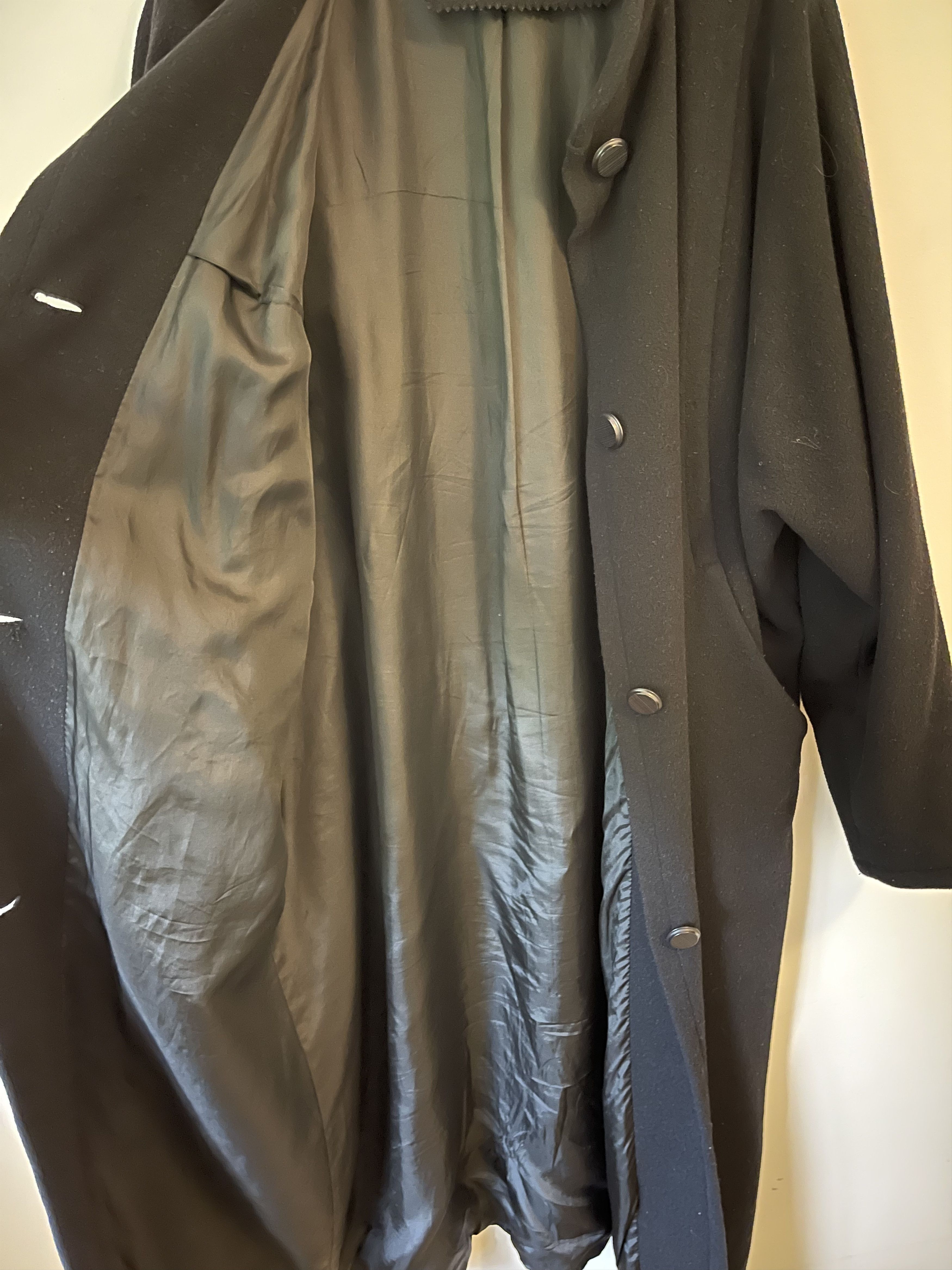 Other Long black wool coat Size US L / EU 52-54 / 3 - 6 Thumbnail