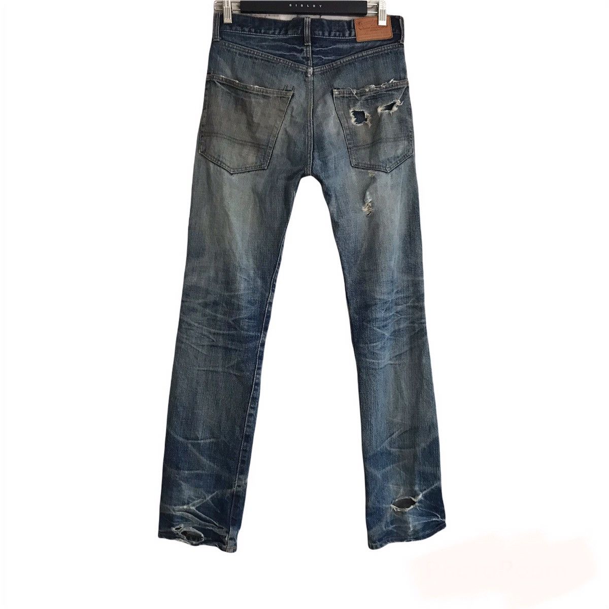 Global Work GLOBAL WALK Distressed Denim Selvedge Jeans Size US 30 / EU 46 - 2 Thumbnail