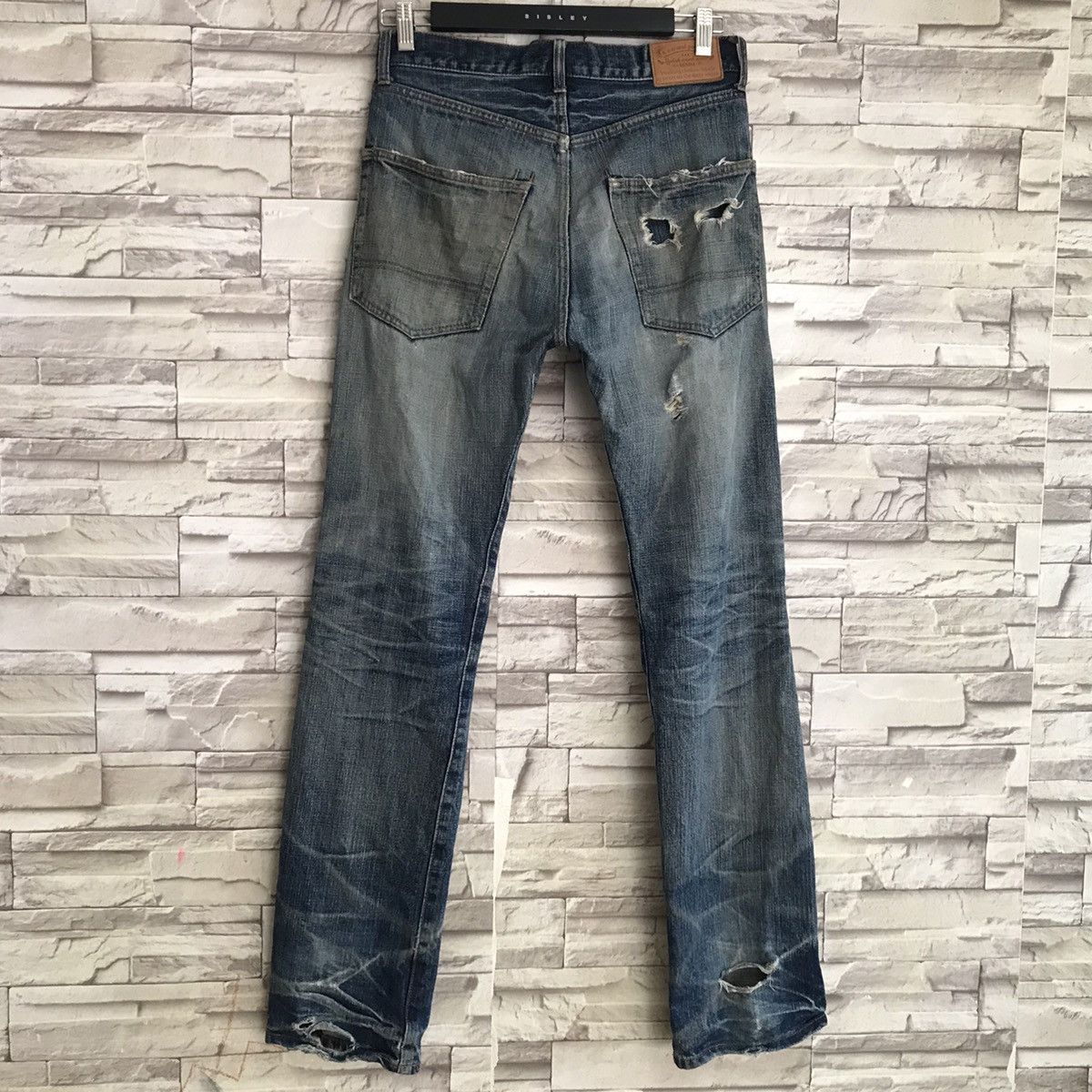 Global Work GLOBAL WALK Distressed Denim Selvedge Jeans Size US 30 / EU 46 - 9 Thumbnail