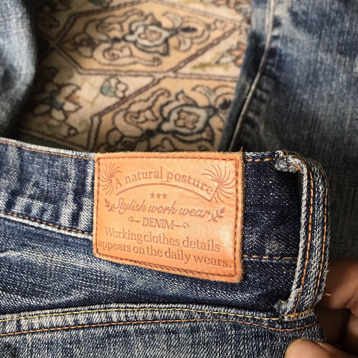 Global Work GLOBAL WALK Distressed Denim Selvedge Jeans Size US 30 / EU 46 - 14 Thumbnail