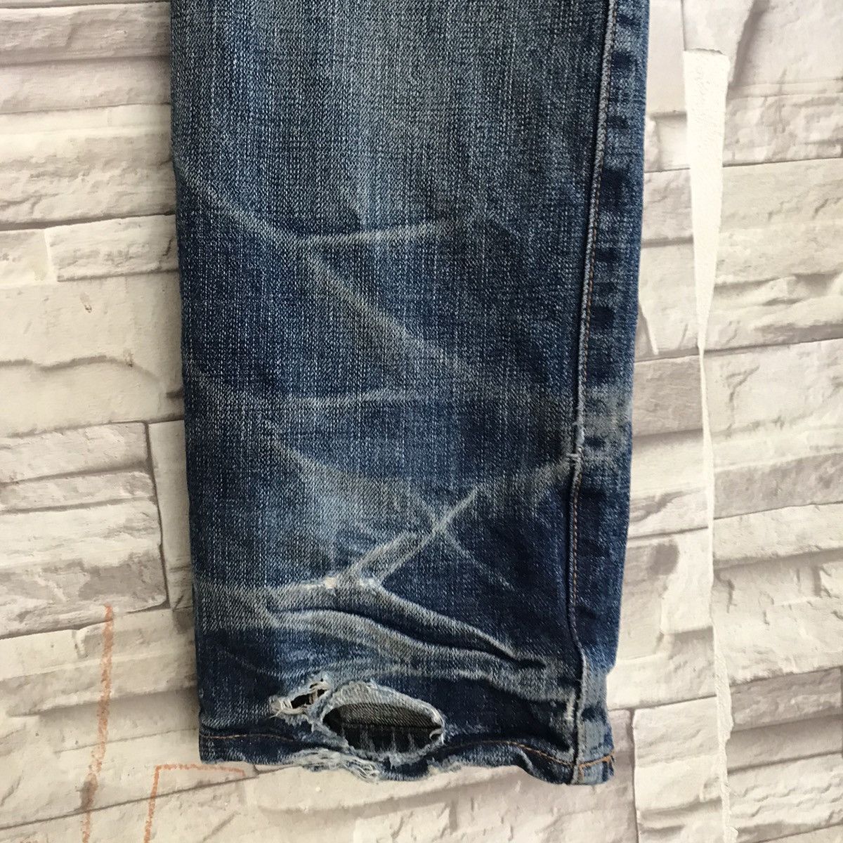 Global Work GLOBAL WALK Distressed Denim Selvedge Jeans Size US 30 / EU 46 - 12 Thumbnail