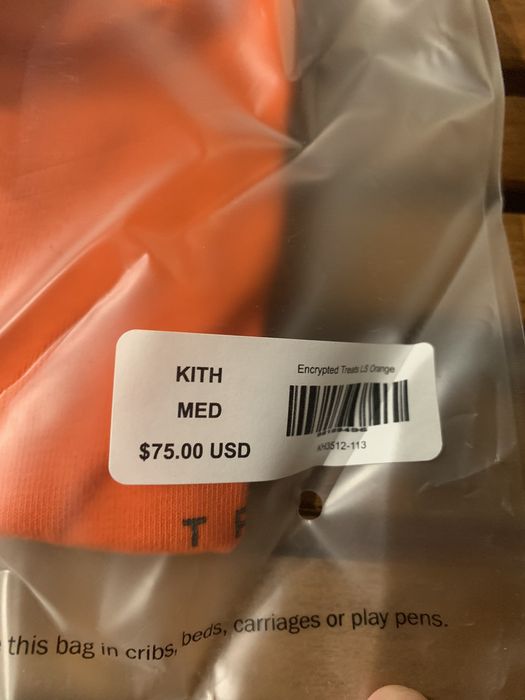 Kith Kith Treats Encrypted L/S Shirt FW19 Orange | Grailed