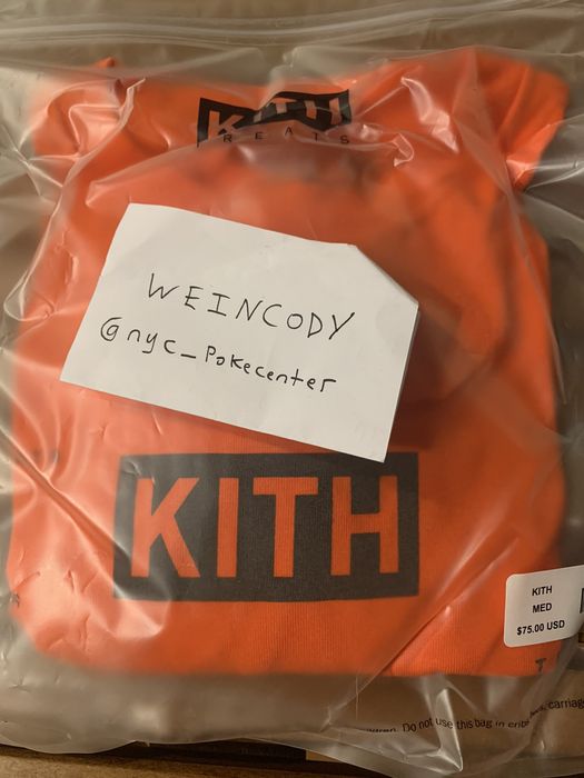 Kith Kith Treats Encrypted L/S Shirt FW19 Orange | Grailed