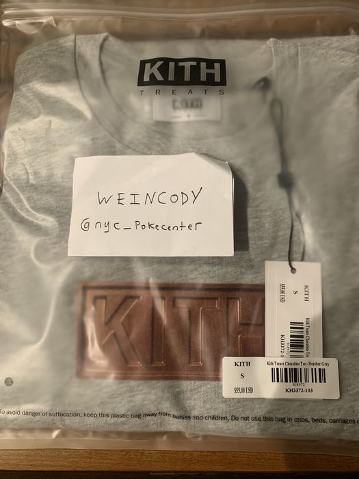 Kith Kith Treats Chocolate Bar Heather Grey Gray Tee | Grailed