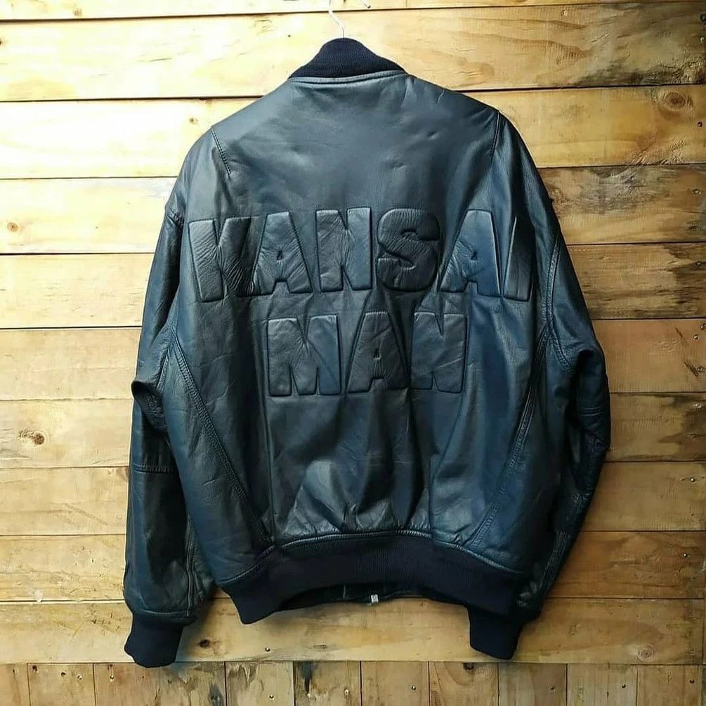 Japanese Brand × Kansai Yamamoto KANSAI 02 YAMAMOTO BOMBER EMBROIDERY LEATHER FLIGHT JACKET Size US M / EU 48-50 / 2 - 8 Thumbnail