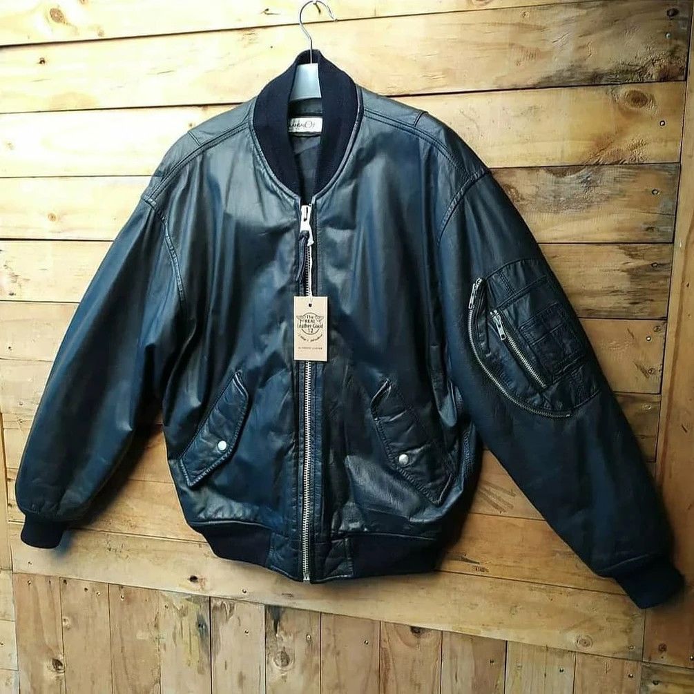 Japanese Brand × Kansai Yamamoto KANSAI 02 YAMAMOTO BOMBER EMBROIDERY LEATHER FLIGHT JACKET Size US M / EU 48-50 / 2 - 3 Thumbnail