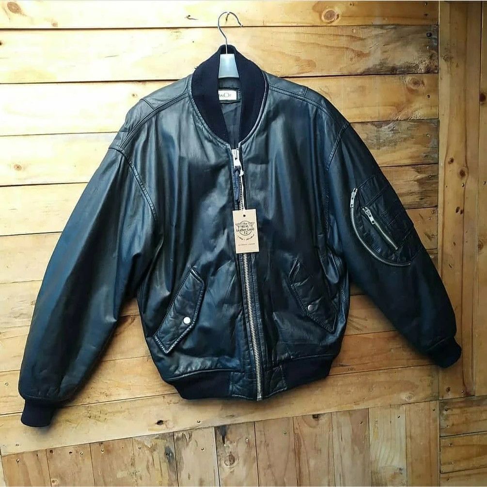Japanese Brand × Kansai Yamamoto KANSAI 02 YAMAMOTO BOMBER EMBROIDERY LEATHER FLIGHT JACKET Size US M / EU 48-50 / 2 - 4 Thumbnail
