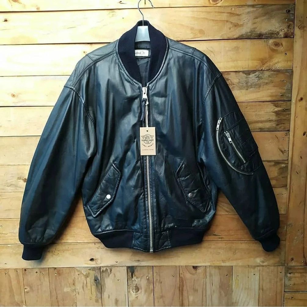 Japanese Brand × Kansai Yamamoto KANSAI 02 YAMAMOTO BOMBER EMBROIDERY LEATHER FLIGHT JACKET Size US M / EU 48-50 / 2 - 1 Thumbnail